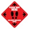 Signmission Please Wait Here Red Non-Slip Floor Graphic, 7in Vinyl Decal, 7" x 7", FD-2-X-7-99998 FD-2-X-7-99998 - alternate 1